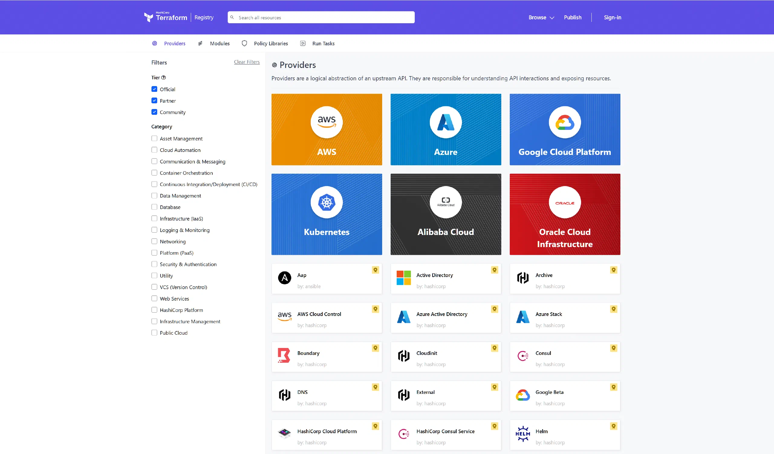Terraform は豊富な Provider(s) エコシステムを持つ